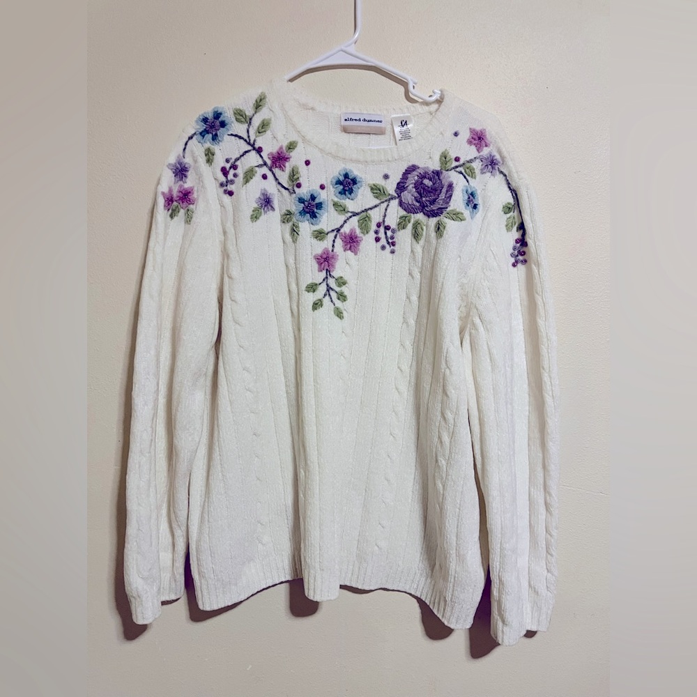 White and warm sweater
